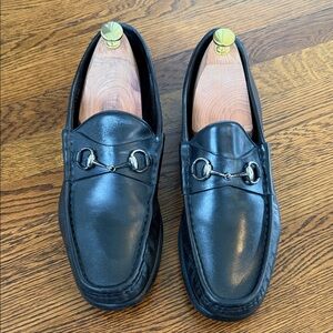 Men's Classic Black Gucci Bit  Loafers